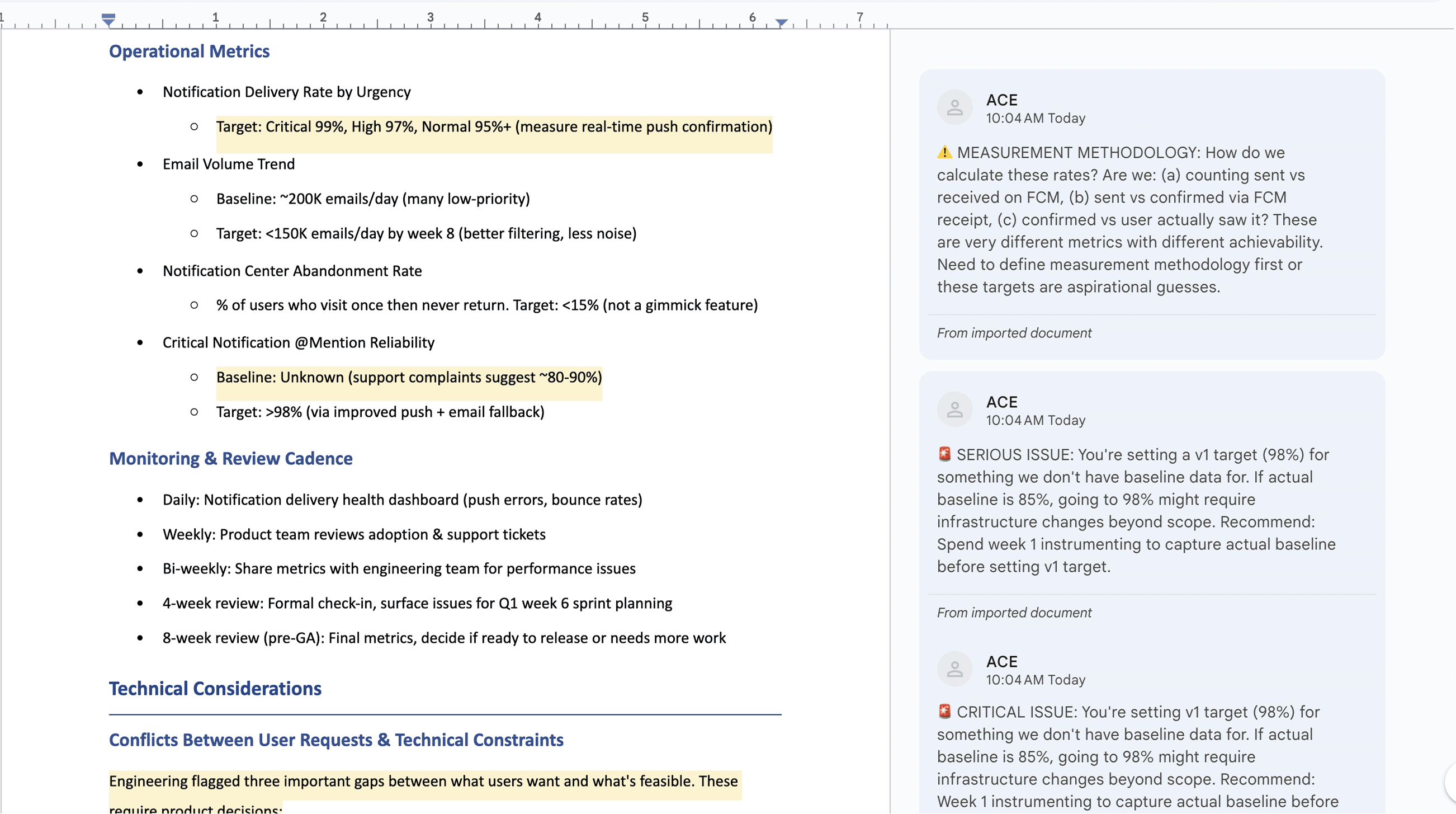 Product Requirements preview
